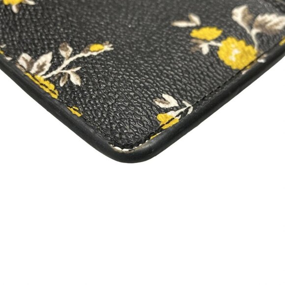 Auth COACH - 59747 Black Yellow Multi Leather PVC Coin Case - Picture 11 of 11